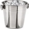 A stainless steel ice bucket filled with ice cubes. Produktbild-Vorschau