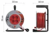 PVC Kabeltrommel – 4 Steckdosen, 15m SCHUKO Produktbild-Vorschau