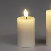 LED Kerze STREIFEN H. 8cm D. 5cm creme mit Timer Formano Produktbild-Vorschau 1