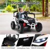 A child is happily riding in a toy electric car outdoors. Náhľad obrázku produktu