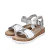 Rieker Damen-Sandalette Silber-Weiß, Farbe:multicolor, EU Produktbild-Vorschau 6