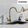 KLARWERK® NAVIS | Edelstahl ausziehbare Küchenarmatur Gold Produktbild-Vorschau 3