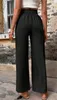 ASKSA Damen Hose Hohe Taille Weitem Bein Einfarbig Produktbild-Vorschau 5