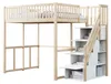 Cama alta de 140 x 200 cm con escalera con espacio de Vista previa de la imagen del producto 7