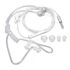 A clear, professional studio shot of a pair of transparent air tube earbuds with a 3.5mm jack. Anteprima dell’immagine prodotto