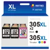 The image shows the packaging of ink cartridges, with three cartridges displayed in front of the box. Produktbild-Vorschau
