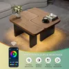 Moderner Couchtisch mit LED, umweltfreundliches Holz, Produktbild-Vorschau 7