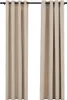 vidaXL Tende oscuranti occhielli look lino 2 pz. Beige Anteprima dell’immagine prodotto 1