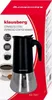 The image shows the packaging of a Klausberg stainless steel espresso coffee maker. Náhled obrázku produktu