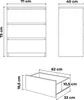 Kommode 70 cm - Weiß - 3 Schubladen - Sideboard - Produktbild-Vorschau 4