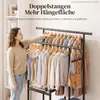 HOKEEPER Kleiderständer mit Doppelstangen, Holzablage, 180 Produktbild-Vorschau 6