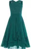 Mädchen Chiffon Abendkleid mit Strasssteinen Gr. 140 – Produktbild-Vorschau 3