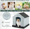 COSTWAY Hundehütte, Hundehaus aus Kunststoff, Hundehöhle Produktbild-Vorschau 4