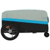 vidaXL Rimorchio per biciclette nero e blu 45 kg di ferro Anteprima dell’immagine prodotto 6