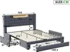CDGlobal Polsterbett mit USB und Lattenrost, Doppelbett Produktbild-Vorschau 7
