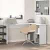 vidaXL Scrivania con ripiano Bianco 142 x 102 x 73 cm Anteprima dell’immagine prodotto 2