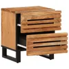 Nachttische 2 Stk. 40x34x46 cm Massivholz Akazie Produktbild-Vorschau 3