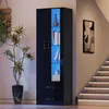 Vetrina a LED nera con 2 ante in vetro - vetrina Anteprima dell’immagine prodotto 2