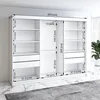 A diagram showing the dimensions of a white wardrobe with graphite accents. Produktbild-Vorschau