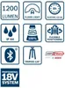 Bosch GLI 18V-1200 C Professional, LED, 12 žiaroviek, IP64, Náhľad obrázku produktu 15