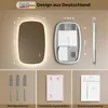 S'AFIELINA 80×50 cm Badspiegel mit Beleuchtung Oval LED Produktbild-Vorschau 3