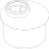 Poloplast POLO-KAL, Übergangsrohr, kurz, DN 110/50, 1 Stk. Produktbild-Vorschau 3