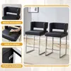 Lot de 2 tabourets de bar, style nordique, carrés, Voir les images du produit 4
