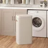Wäschekorb 100 L mit Deckel und Griffen | Beige | 32x42x75 Produktbild-Vorschau 4