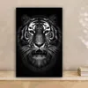 MuchoWow® - Leinwandbilder - Tiger - Tiere - Schwarz - Weiß Produktbild-Vorschau 2