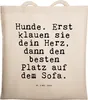 Mr. & Mrs. Panda Jutebeutel Hunde. Erst klauen sie... - Produktbild-Vorschau 1