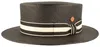 Mayser Kreissäge Boater Gondolo aus Panama-Stroh Cuenca-Stil in schwarz