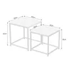 Quadratisch Couchtisch 2er Set,Stapelbar Produktbild-Vorschau 7