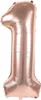 Folienballon Zahl 1, ca. 80 cm, rosegold, für Luftbefüllung Produktbild-Vorschau 1