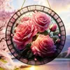 GKA XL Sonnenfänger Rosen rosa 20 cm Buntglas Lichtfänger Produktbild-Vorschau 3