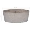 Waschbecken Grau Ø40x15 cm Marmor Produktbild-Vorschau 6