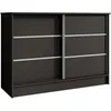 BEAUTYSOFA Kommode MIRELA 120 cm Schwarz/Schwarz, Sideboard Produktbild-Vorschau 2