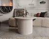 Geriffelter runder Couchtisch SENTO II Wohnzimmertisch Produktbild-Vorschau 2