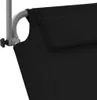 vidaXL Klappliege mit Sonnenschutz und Rädern Stahl Schwarz Produktbild-Vorschau 6