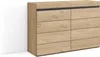 A wooden dresser with eight drawers against a white wall. Produktbild-Vorschau