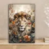 Wanddeko 20x30 cm - Tiere - Löwe - WildPflanzen - Natur - Produktbild-Vorschau 2
