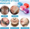 4X Čierna Sada Na Tvarovanie Tváre Jaw Trainer Náhľad obrázku produktu 4