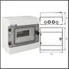 Aufputz-hermetischer Anreihverteiler 1 x 8-fach IP65 RH Produktbild-Vorschau 2