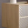 Nachttisch PELO mit 2 Schubladen natur/grau - Nachtkasten Produktbild-Vorschau 3