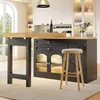 Isola cucina estendibile con piano girevole a 360°, tavolo Anteprima dell’immagine prodotto 2