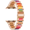 Strap-it Apple Watch Stahl-Harzarmband (Roségold/Bunt) - Produktbild-Vorschau 2