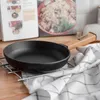 Ø22cm 43mm hoch Gusseisenpfanne mit Holzgriff und Produktbild-Vorschau 6