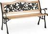 Parkbank mit Rückenlehne 123,5 x 74 x 48 cm Gardi Rose Produktbild-Vorschau 3