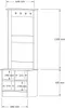 A technical drawing of a hallway stand with dimensions. Produktbild-Vorschau