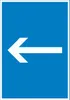 Richtungspfeil links Schild hochkant weiss blau Pfeil A1 Produktbild-Vorschau 1