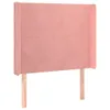 vidaXL Kopfteil mit Ohren Rosa 103x16x118/128 cm Samt - Produktbild-Vorschau 2